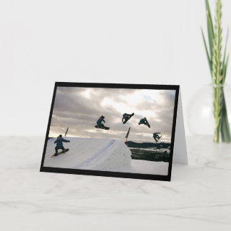La snowboard engaña la tarjeta de felicitación