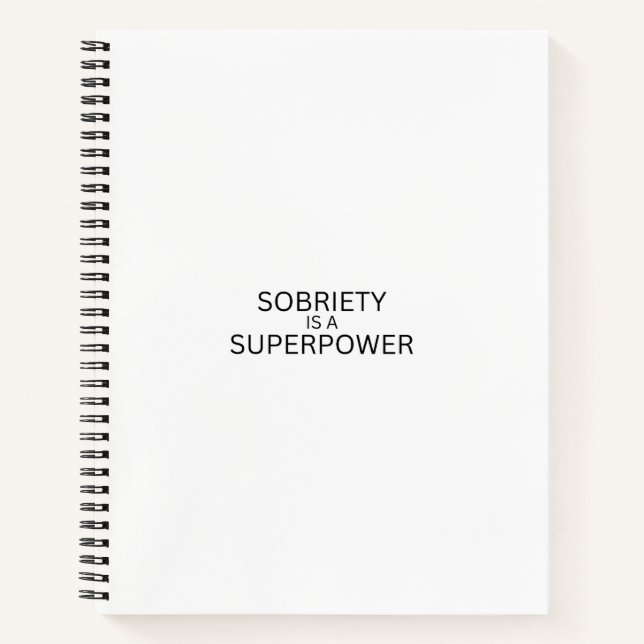 La Sobriedad Es Un Superpoder Cuaderno Espiral Min (Anverso)