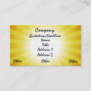 La sol irradia tarjetas de visita