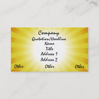 La sol irradia tarjetas de visita