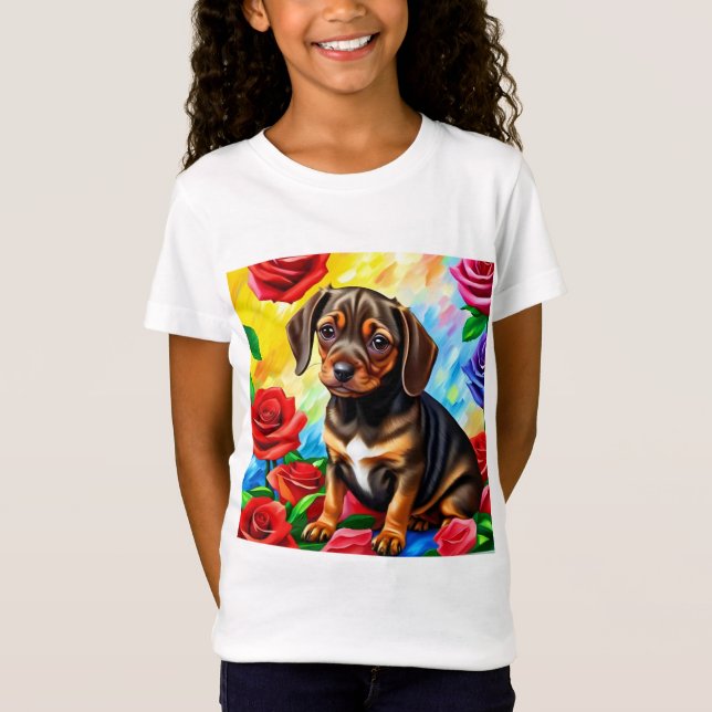 La solitaria camiseta de perro de Dachshund (Anverso)