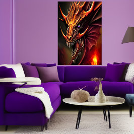La sonrisa del dragón | Poster de arte de IA