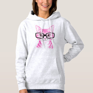 La sudadera con capucha de las mujeres Nerdy