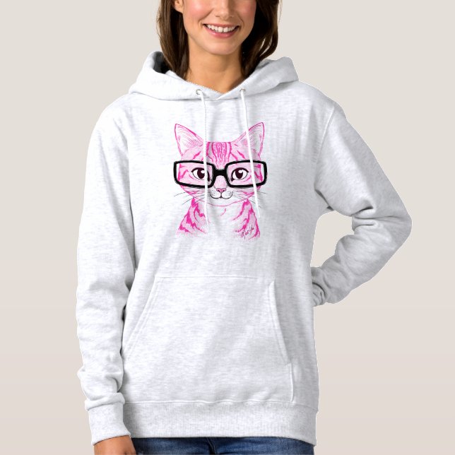 La sudadera con capucha de las mujeres Nerdy (Anverso)