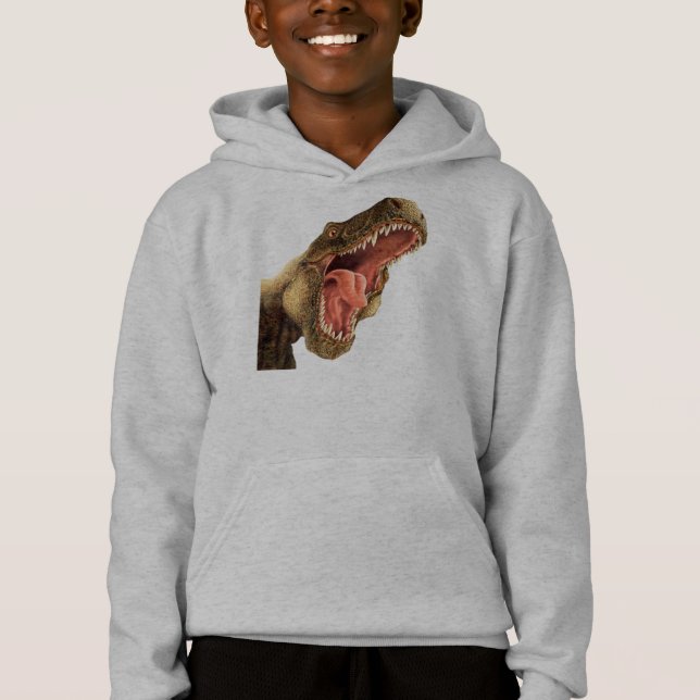 La sudadera con capucha del niño del dinosaurio de (Anverso)