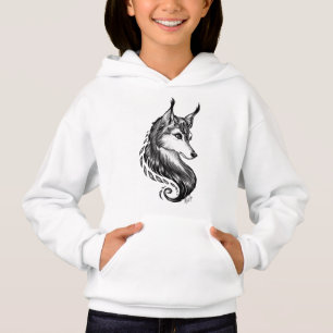 La sudadera con capucha del niño dibujado mano