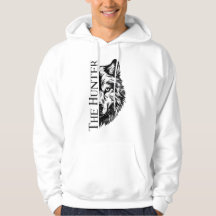 La sudadera con capucha gráfica de lobo The Hunter