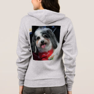 La sudadera con capucha linda de la cremallera