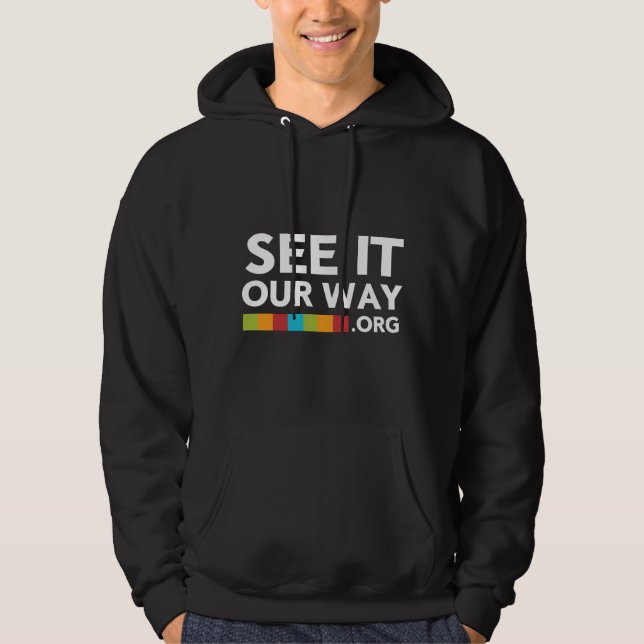 La sudadera con capucha negra de los hombres de (Anverso)