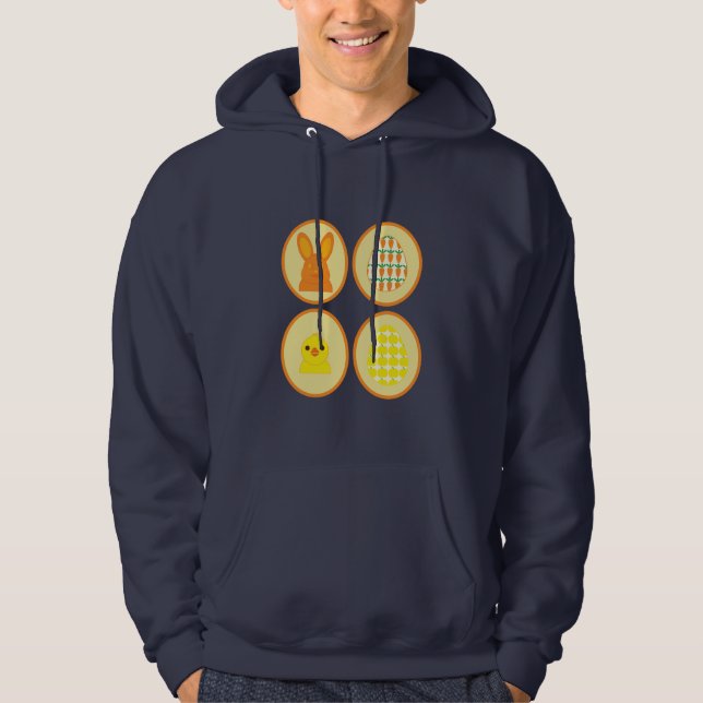 La sudadera con capucha para hombres de Easter Gal (Anverso)