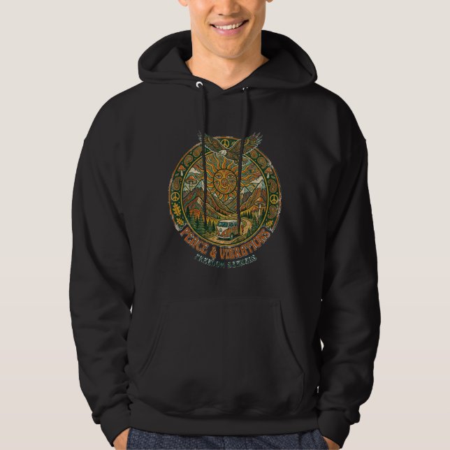 La sudadera con capucha Peace & Vibrations para ho (Anverso)