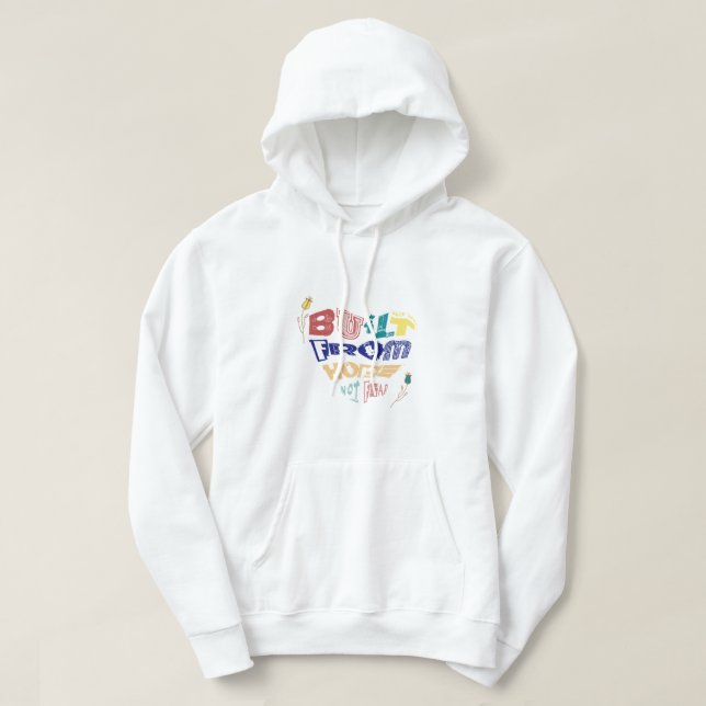 La sudadera de Streetwear "Construida desde la Esp (Diseño del anverso)