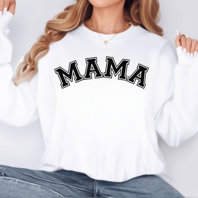 La sudadera del día de la madre (MAMA Varsity Style Sweatshirt)