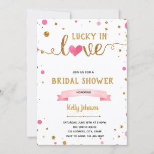 La suerte en el amor invitación a la ducha de novi
