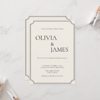 La suite de invitaciones orgánicas de The Wedding