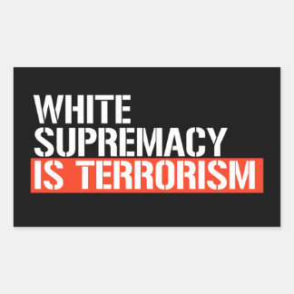 La supremacía blanca es el pegatina rectangular de