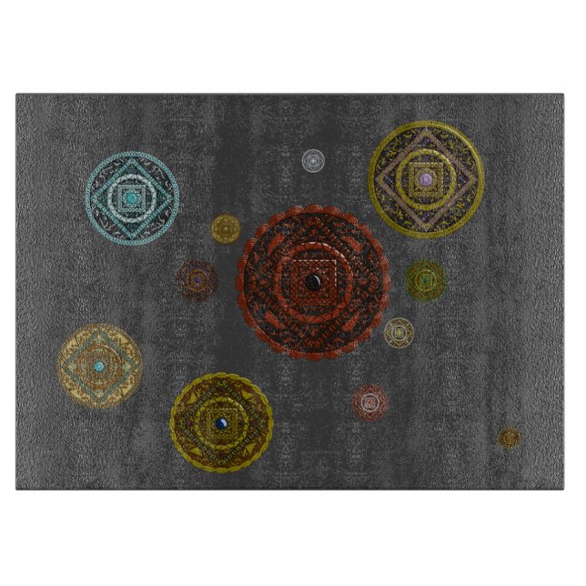 La tabla de corte de vidrio de Zodiac (Anverso)