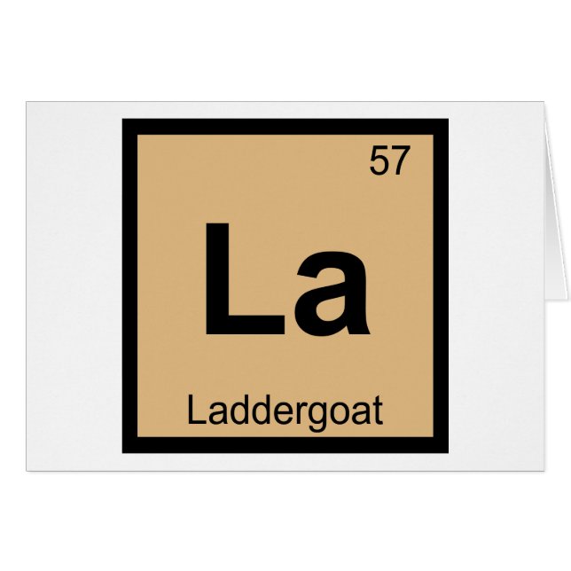 La - Tabla de Símbolos Químicos Laddergoat (Anverso (Horizontal))