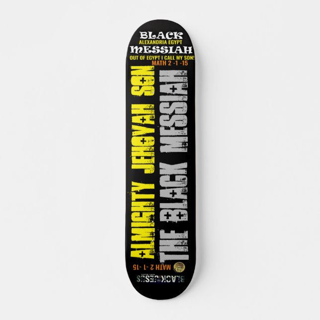 La tabla de skateboard MESSIAH JMT NEGRA, 73" Deck (Anverso )