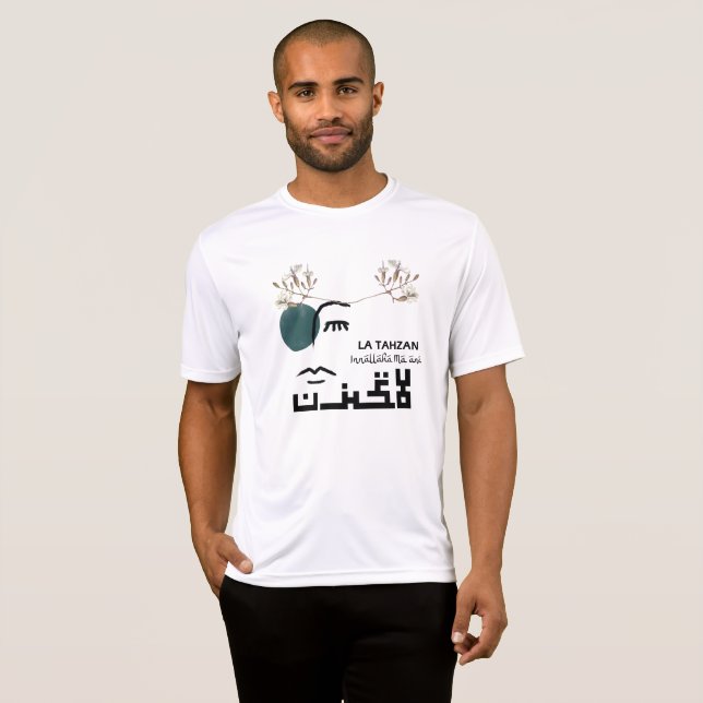La Tahzan con fondo artístico - Camiseta verde (Anverso completo)
