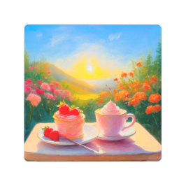 La tarde más dulce del día arte mural Metalizado