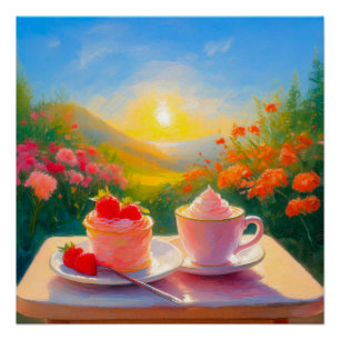 La tarde más dulce del día Poster brillante