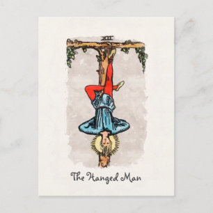 La tarjeta Arcana Tarot, hombre mayor ahorcado