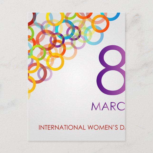 La tarjeta colorida para el día de la mujer (Anverso)