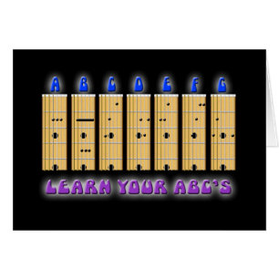 La tarjeta de ABC de la guitarra