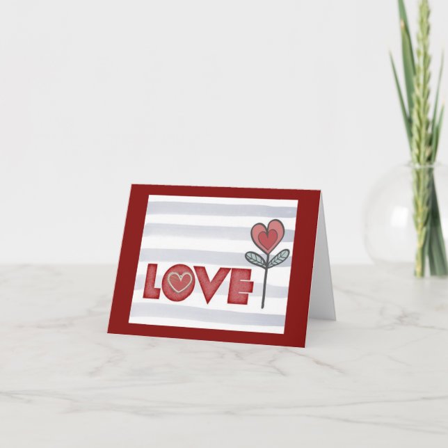 La Tarjeta de Agradecimiento Doble de Amor (Anverso)