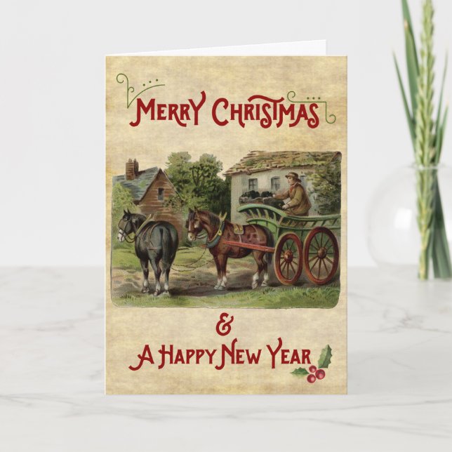 La tarjeta de Año Nuevo y los Navidades de Coalman (Anverso)