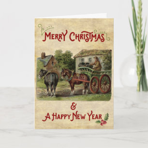 La tarjeta de Año Nuevo y los Navidades de Coalman