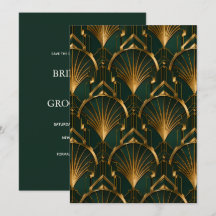 La tarjeta de aviso de la boda de Gatsby