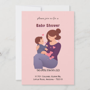 La tarjeta de Baby Shower de amor de madre con rec