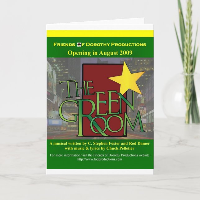 La tarjeta de bienvenida Green Room (Anverso)