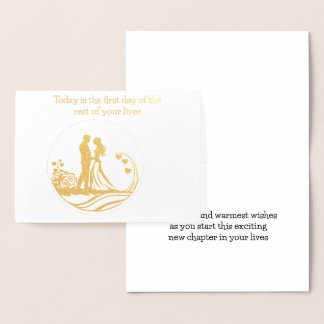 La tarjeta de boda hoy es el primer día del resto