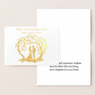 La tarjeta de boda hoy es el primer día del resto