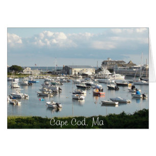 La tarjeta de Cape Cod, "deseándole estaba aquí "