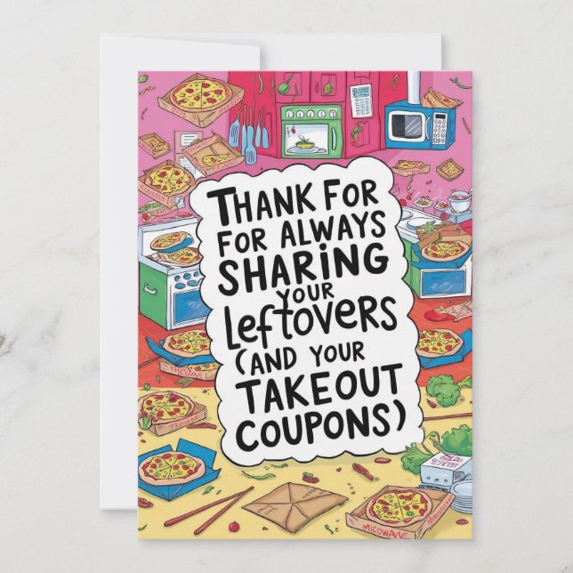 La Tarjeta de Compañero de Habitación Foodie (Anverso)