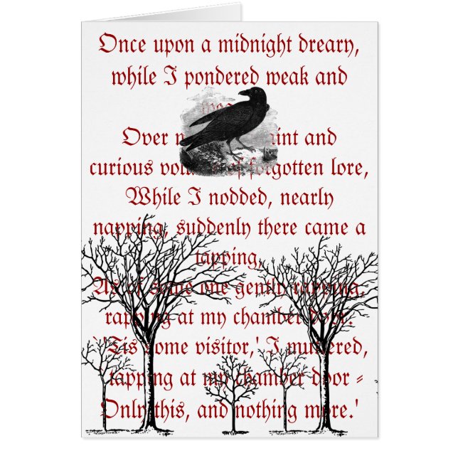 La tarjeta de cosecha de raven (Frente)