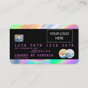 La tarjeta de crédito Holograph Unicorn Dripp Card