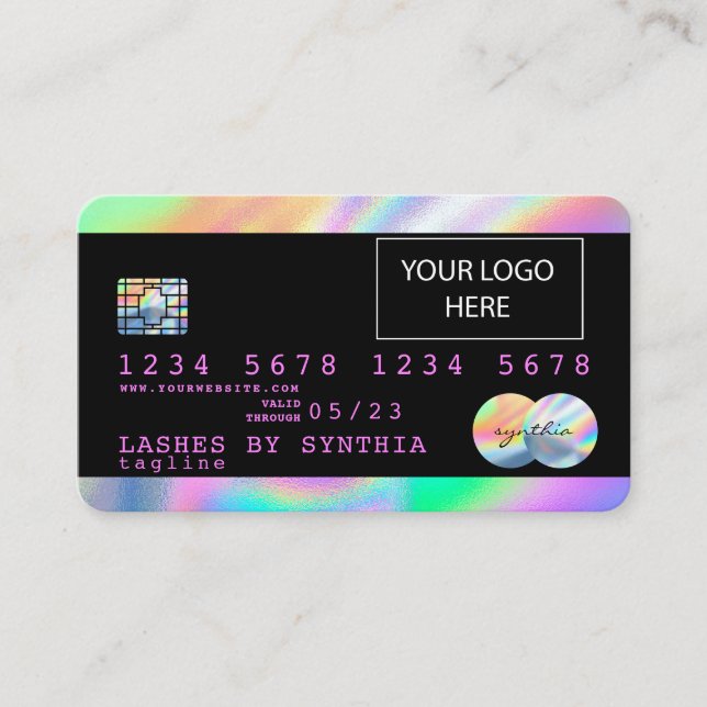 La tarjeta de crédito Holograph Unicorn Dripp Card (Anverso)