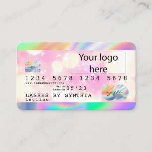 La tarjeta de crédito Holograph Unicorn Dripp Card