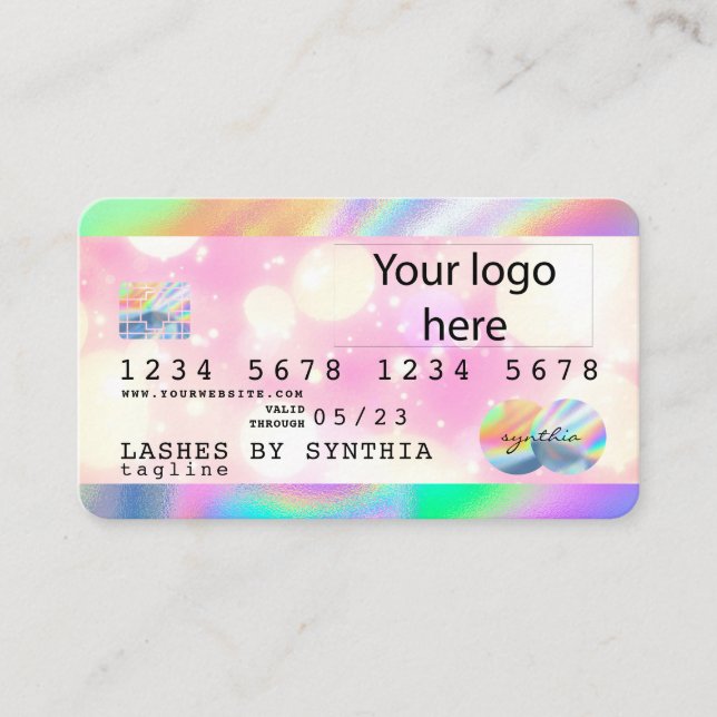 La tarjeta de crédito Holograph Unicorn Dripp Card (Anverso)