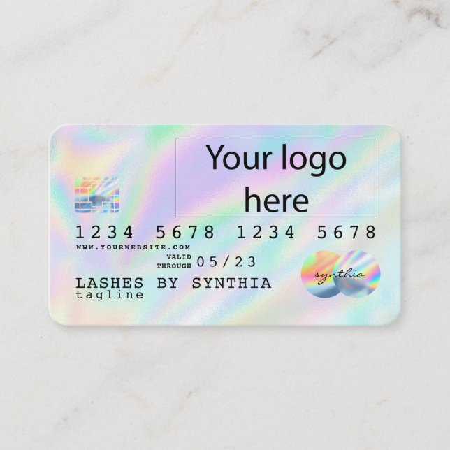 La tarjeta de crédito Holograph Unicorn Dripp Card (Anverso)