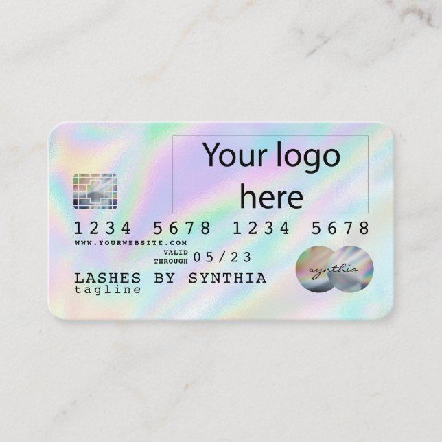 La tarjeta de crédito Holograph Unicorn Dripp Card (Anverso)