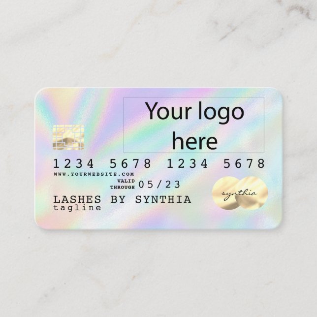 La tarjeta de crédito Holograph Unicorn Dripp Card (Anverso)