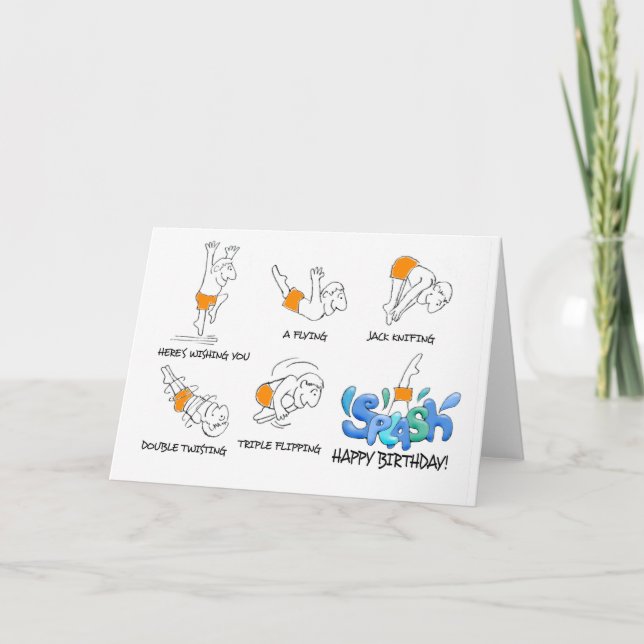 La tarjeta de cumpleaños de Fancy Diver (Anverso)