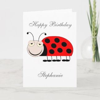 La tarjeta de cumpleaños de la mariquita apenas