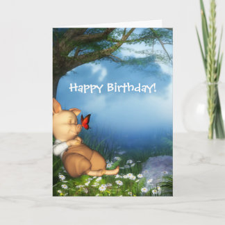 La tarjeta de cumpleaños del soñador de 3 cerditos